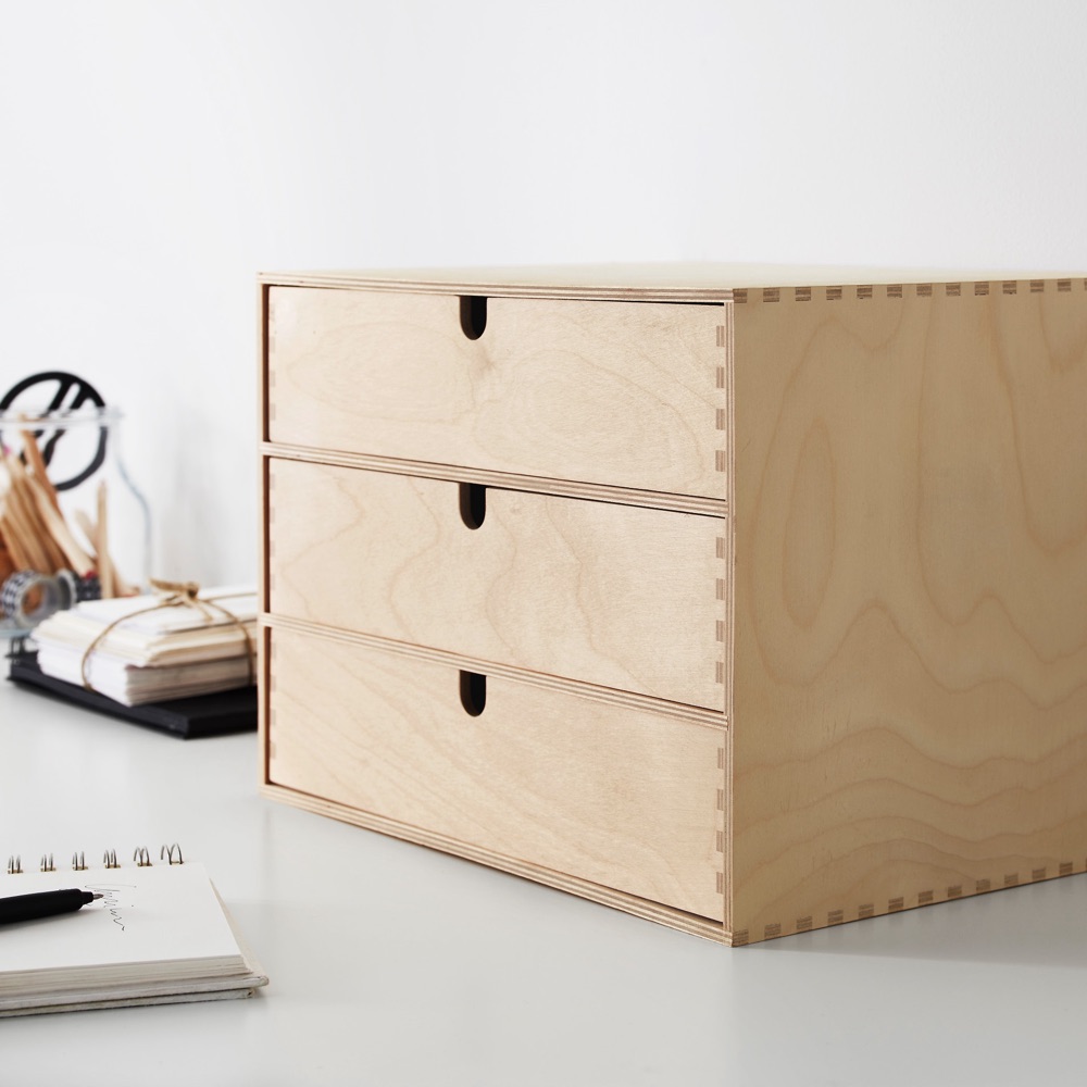 Wooden drawer box