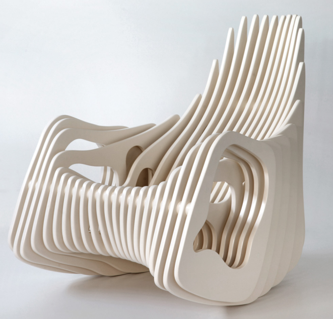 Layered plywood chair
